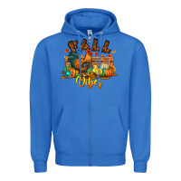 True Royal Fall Vibes Zipper Hoodie - CowhideDigitalArt