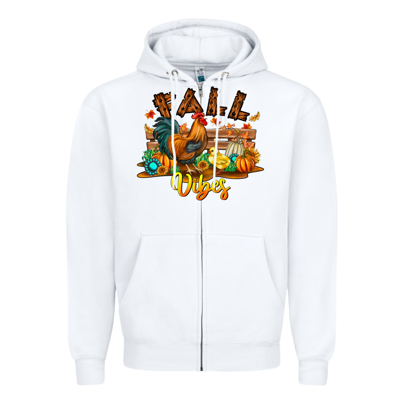 Fall Vibes Zipper Hoodie by CowhideDigitalArt | Teevron