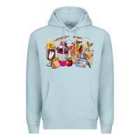 Blue Mist Lunch Lady Coffee Cups Premium Hoodie - FaDigitalArtStudio