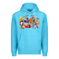 Ocean Blue Lunch Lady Coffee Cups Premium Hoodie - FaDigitalArtStudio