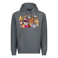 Rock Lunch Lady Coffee Cups Premium Hoodie - FaDigitalArtStudio