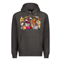 Smoke Lunch Lady Coffee Cups Premium Hoodie - FaDigitalArtStudio