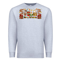 Heather Grey Christmas coffee cups Premium Sweatshirt - Artiststas