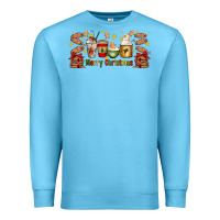 Ocean Blue Christmas coffee cups Premium Sweatshirt - Artiststas