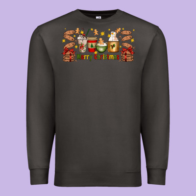 Christmas Coffee Cups Premium Sweatshirt Designed By Artiststas