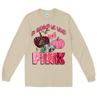 Mushroom in october we wear pink Long Sleeve Tee - CowGirlArtShop