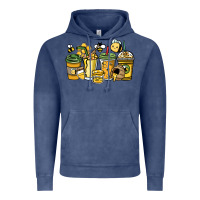 Vintage Denim Honey bee coffee cups Vintage Hoodie - HowdyJamesFarm