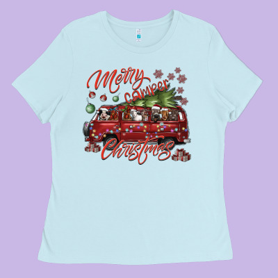 Merrycamperchristmas Ladies Tee Designed By Sublimationcraftshop