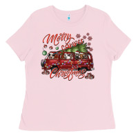 Bubblegum Pink merrycamperchristmas Ladies Tee - SublimationCraftShop