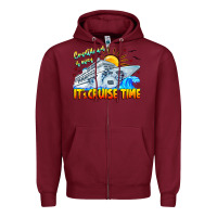 Burgundy Countdown Is Over It's Cruise Time Zipper Hoodie - CowhideDigitalArt