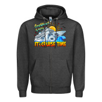 Charcoal Heather Countdown Is Over It's Cruise Time Zipper Hoodie - CowhideDigitalArt