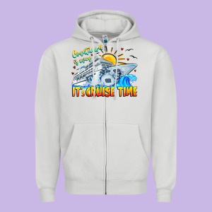 Countdown Is Over It's Cruise Time Zipper Hoodie Designed By Cowhidedigitalart