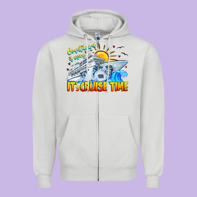 Countdown Is Over It's Cruise Time Zipper Hoodie Designed By Cowhidedigitalart