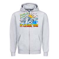 Heather Grey Countdown Is Over It's Cruise Time Zipper Hoodie - CowhideDigitalArt