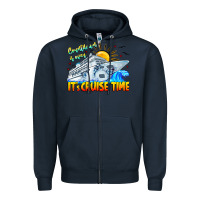 Navy Countdown Is Over It's Cruise Time Zipper Hoodie - CowhideDigitalArt