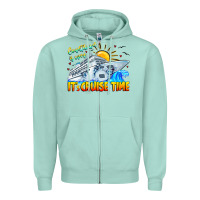 Seafoam Countdown Is Over It's Cruise Time Zipper Hoodie - CowhideDigitalArt