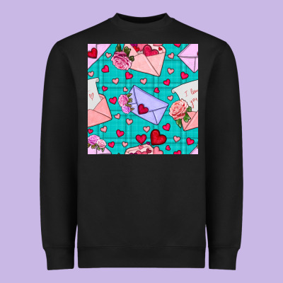 Valentines Day Love Letter And Envelope Heavyweight Sweatshirt Designed By Bundleandbundleshop