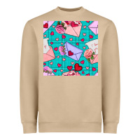 Mushroom valentines day love letter and envelope Heavyweight Sweatshirt - BundleAndBundleShop