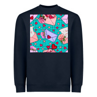 Navy valentines day love letter and envelope Heavyweight Sweatshirt - BundleAndBundleShop