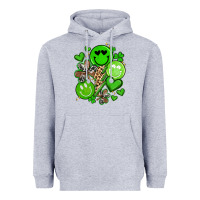 Heather Grey st patrick's day green smile Heavyweight Hoodie - Artiststas