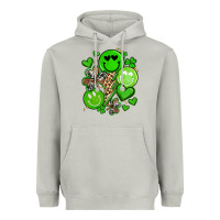 Moon Dust st patrick's day green smile Heavyweight Hoodie - Artiststas