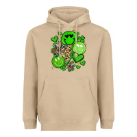 Mushroom st patrick's day green smile Heavyweight Hoodie - Artiststas