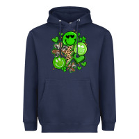 Navy st patrick's day green smile Heavyweight Hoodie - Artiststas