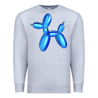 Heather Grey Blue Dog Balloon Premium Sweatshirt - Artiststas