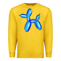 Lemon Blue Dog Balloon Premium Sweatshirt - Artiststas