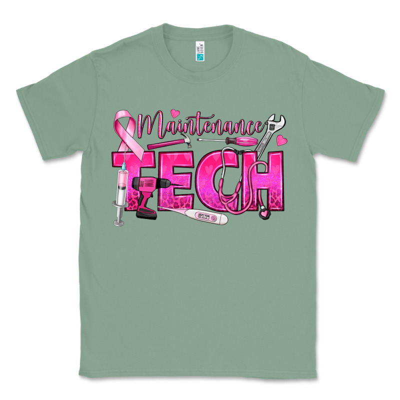 Breast Cancer Maintenance Tech Classic Tee by texasbilliewilder | Teevron