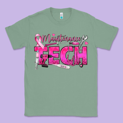 Breast Cancer Maintenance Tech Classic Tee Designed By Texasbilliewilder