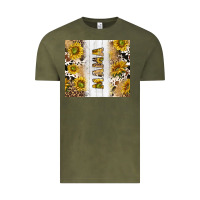 Vintage Olive western mother's day mama with cowhide and sunflowers tumbler tbs Vintage Tee - TumblerDesignByShophia