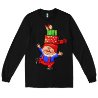 Black cute christmas gnome Long Sleeve Tee - CowGirlArtShop