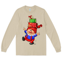 Mushroom cute christmas gnome Long Sleeve Tee - CowGirlArtShop