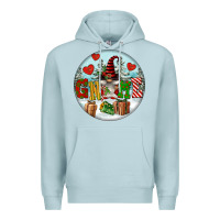 Blue Mist Christmas Gnome Premium Hoodie - FaDigitalArtStudio
