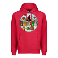 Cardinal Christmas Gnome Premium Hoodie - FaDigitalArtStudio