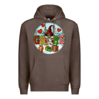 Coffee Christmas Gnome Premium Hoodie - FaDigitalArtStudio