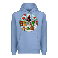 Colony Blue Christmas Gnome Premium Hoodie - FaDigitalArtStudio