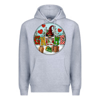 Heather Grey Christmas Gnome Premium Hoodie - FaDigitalArtStudio
