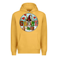 Mustard Christmas Gnome Premium Hoodie - FaDigitalArtStudio
