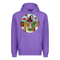 Purple Christmas Gnome Premium Hoodie - FaDigitalArtStudio