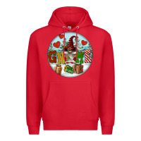 Red Christmas Gnome Premium Hoodie - FaDigitalArtStudio
