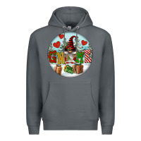 Rock Christmas Gnome Premium Hoodie - FaDigitalArtStudio