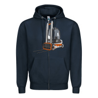 Navy Forklift Zipper Hoodie - LillyAllenDesigns