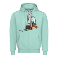 Seafoam Forklift Zipper Hoodie - LillyAllenDesigns