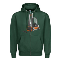 Sports Green Forklift Zipper Hoodie - LillyAllenDesigns