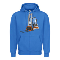 True Royal Forklift Zipper Hoodie - LillyAllenDesigns