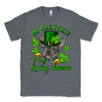 Charcoal Heather st.patricks day my french bulldog is my lucky char Classic Tee - RanaPortraitStore