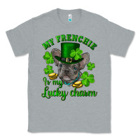 Heather Grey st.patricks day my french bulldog is my lucky char Classic Tee - RanaPortraitStore
