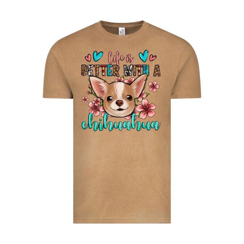 Life Is Better With A Chihuahua Vintage Tee by Jasminsmagicworld | Teevron